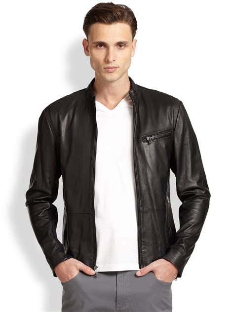 michael kors men's moto jacket|Michael Kors leather motorcycle jacket.